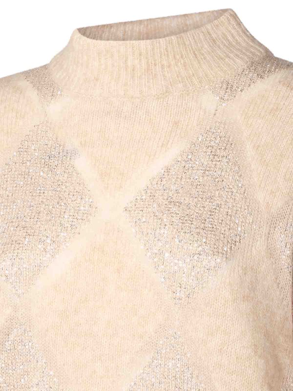 クルーネック - ベージュ shop online: BRUNELLO CUCINELLI