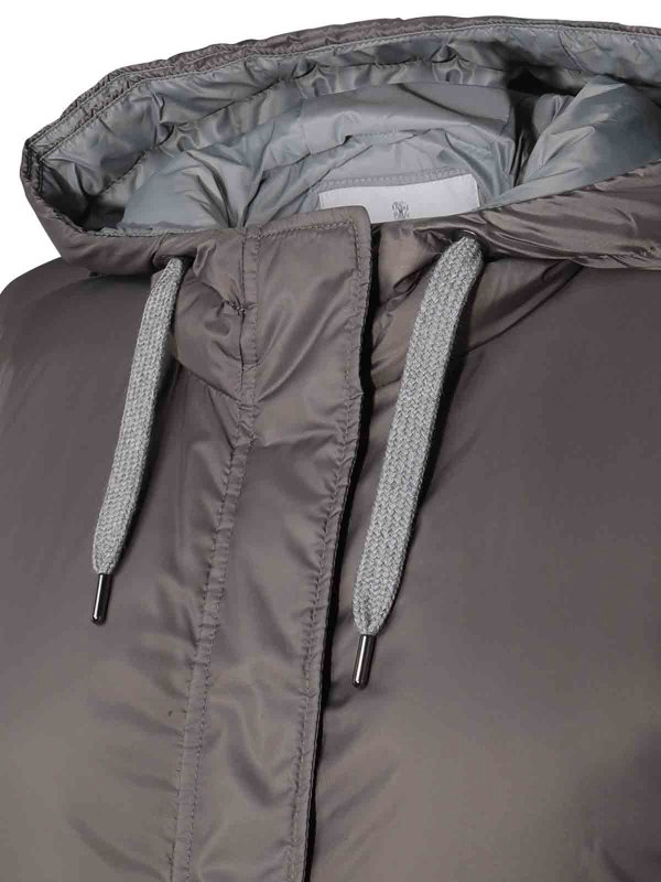 Grey Down Jacket shop online: BRUNELLO CUCINELLI