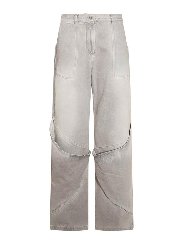 The Attico: Jeans à jambe droite - Jean Droit - Gris