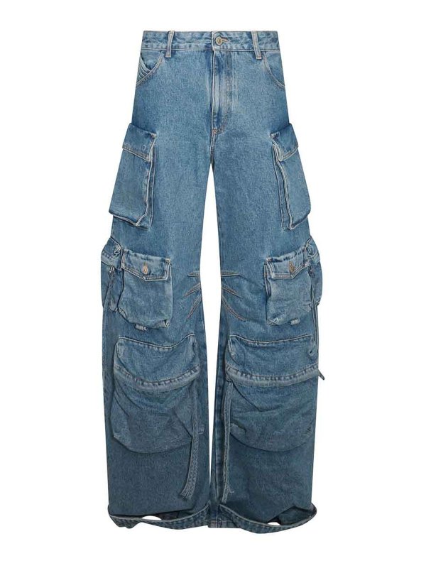 The Attico: Straight Leg Jeans - Straight Leg Jeans - Blau