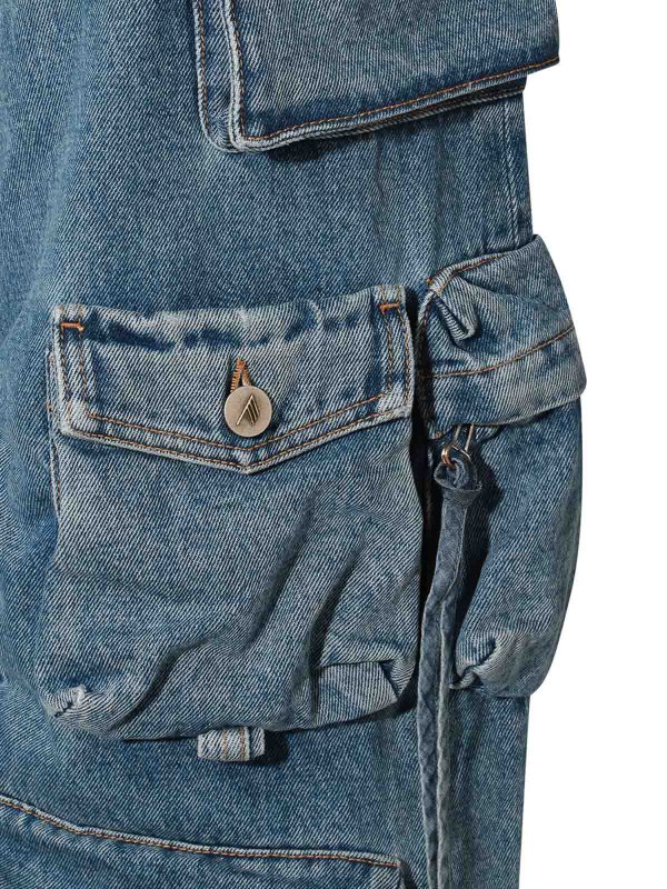 The Best Shops The Attico: Straight Leg Jeans - Straight Leg Jeans - Blau