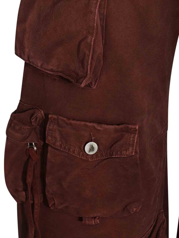 The Best Shops The Attico: straight leg jeans - Brown Cotton Denim Jeans