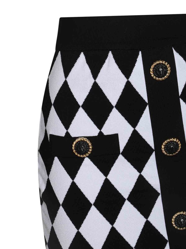 The Best Shops Balmain: ニーレングススカート＆ミディ丈 - 膝丈/ミディスカート - 黒