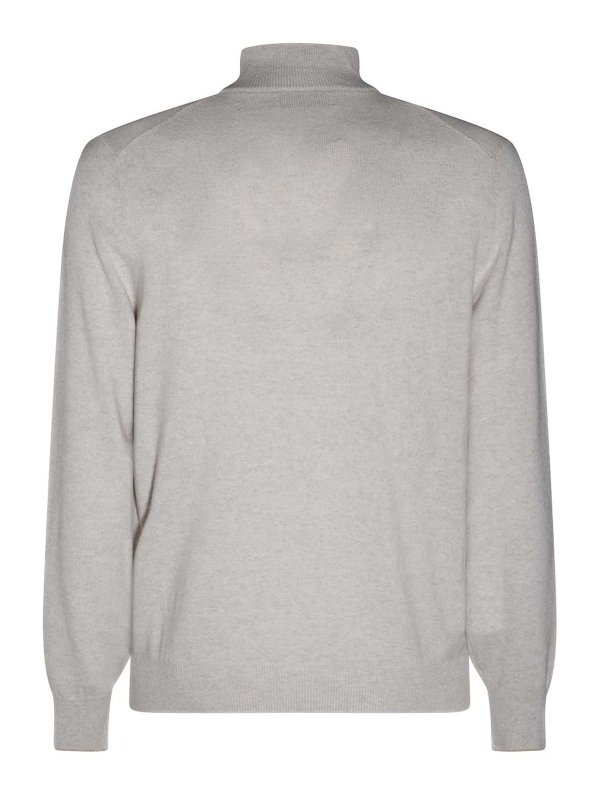 BRUNELLO CUCINELLI: Strickpullover mit Rundhalsausschnitt online - Rundhalspullover - Grau
