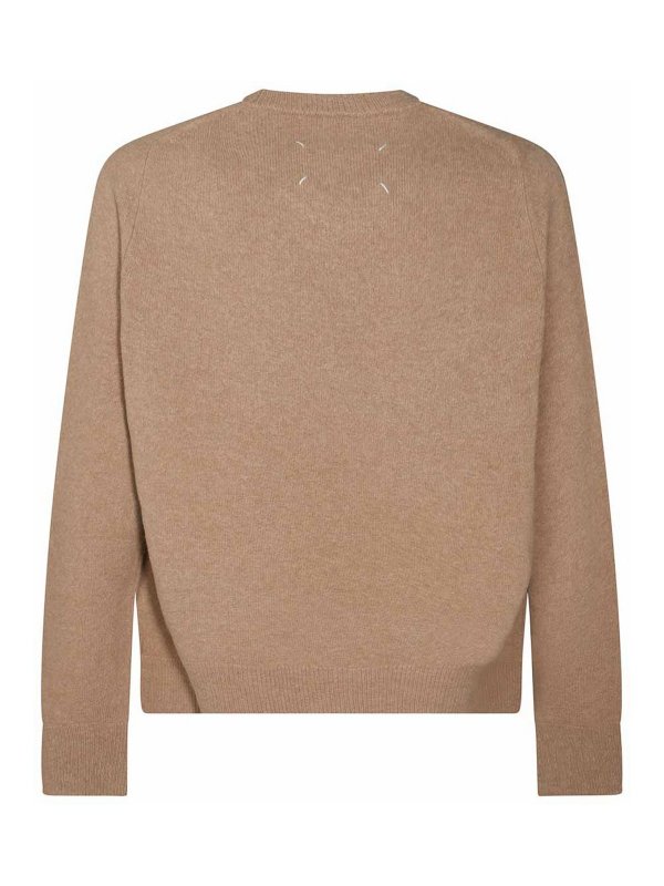 Maison Margiela: クルーネック online - クルーネック - ベージュ