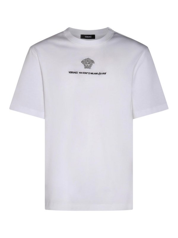 VERSACE: T-shirts - T-Shirt - Blanc