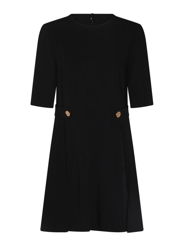 VERSACE: short dresses - Black Viscose Mini Dress