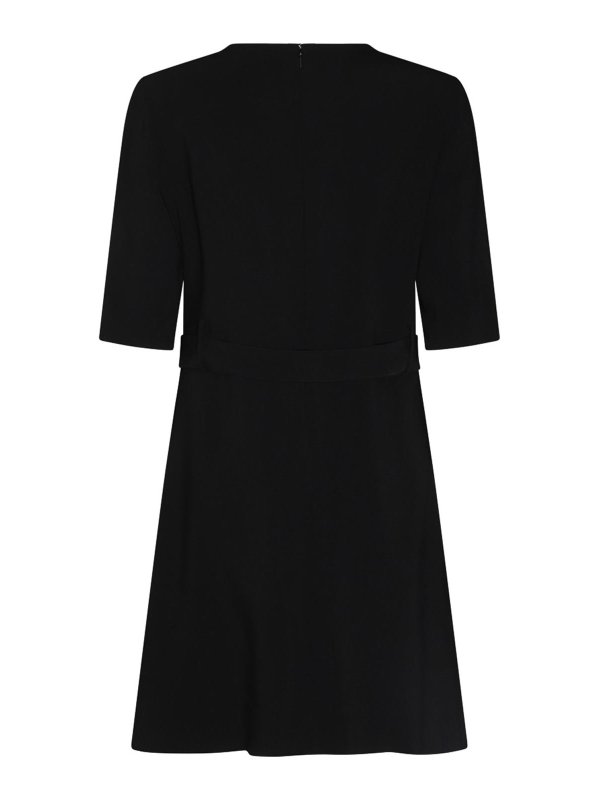 VERSACE: short dresses online - Black Viscose Mini Dress