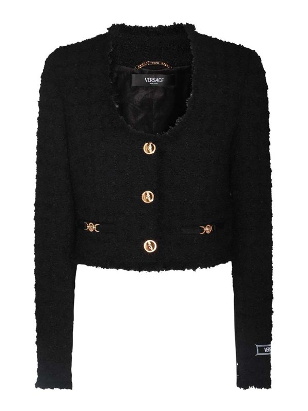 VERSACE: Cardigans - Cardigan - Noir