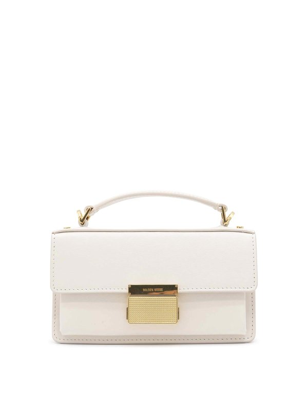 GOLDEN GOOSE: cross body bags - White Leather Crossbody Bag