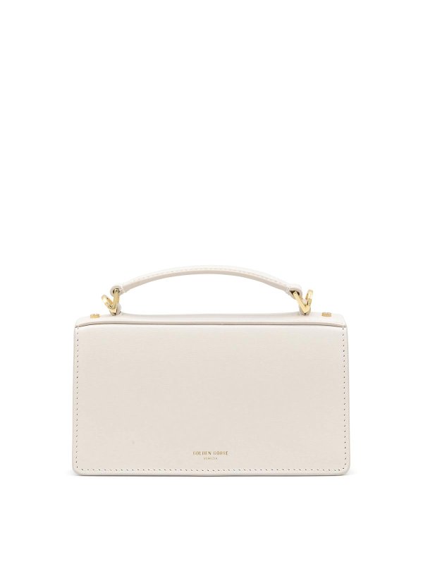 The Best Shops GOLDEN GOOSE: cross body bags - White Leather Crossbody Bag