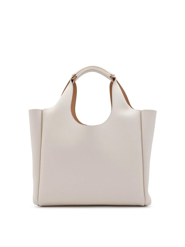 The Best Shops HOGAN: totes bags - White Leather Totes