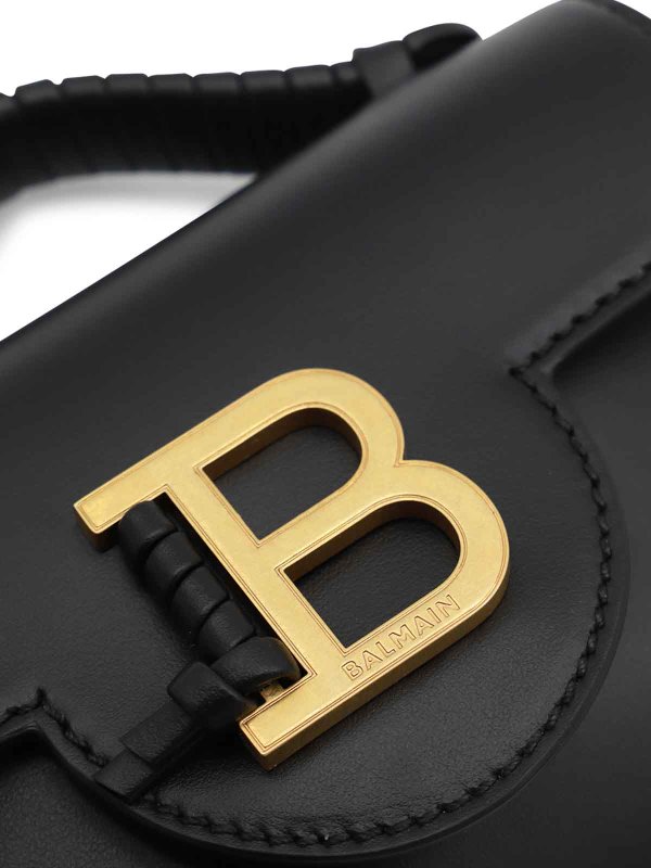 Black Leather Shoulder Bag shop online: Balmain