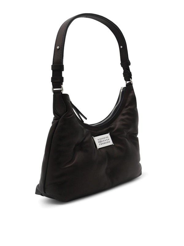 Maison Margiela: borse a tracolla online - Borsa hobo Glam Slam in pelle nera