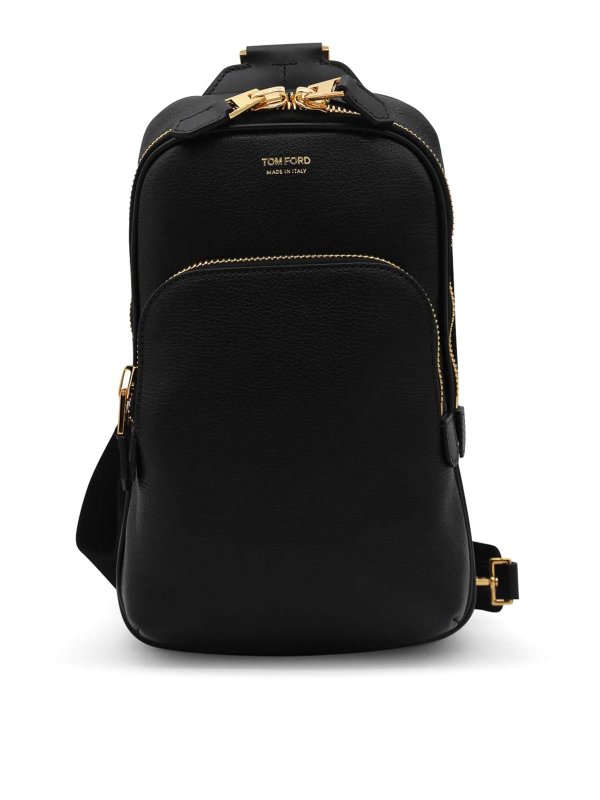 TOM FORD: cross body bags - Black Leather Crossbody Bag