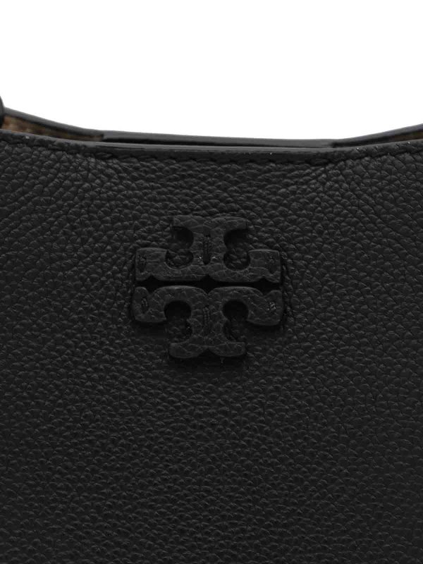 Black Leather Satchel shop online: TORY BURCH