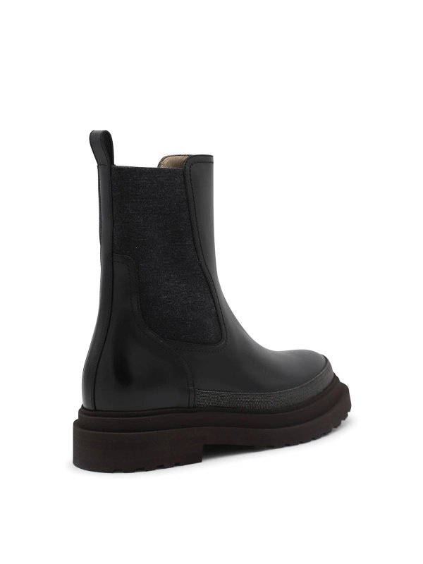 The Best Shops BRUNELLO CUCINELLI: boots - Black Leather Boots