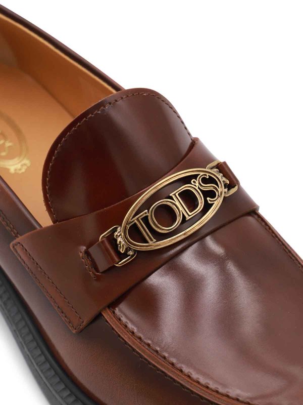 Mocassini in pelle marrone shop online: TOD
