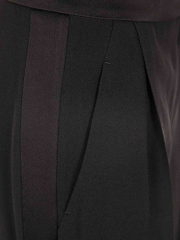 Enver Satin Wide Leg Pants shop online: ALBERTA FERRETTI
