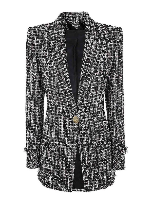 Balmain: Fourrure - Manteau En Fourrure - Noir