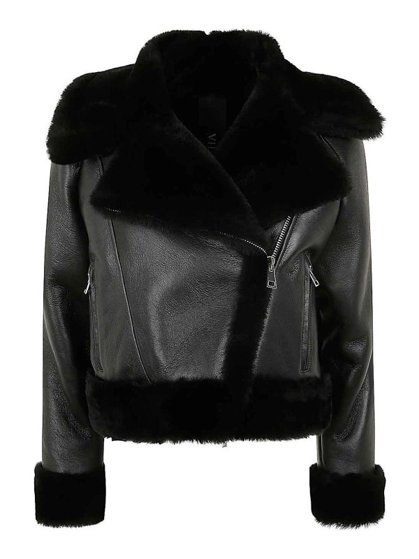 Blancha: leather jacket - Shearling Jacket