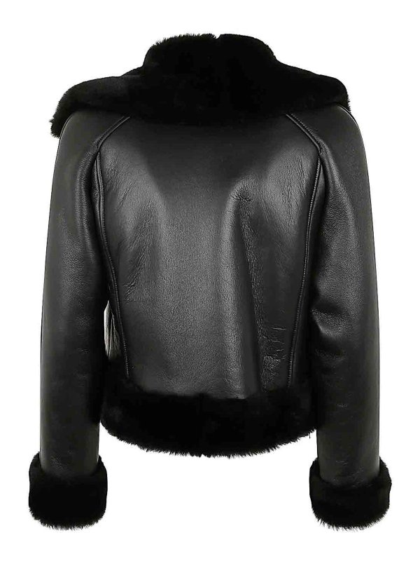 Blancha: leather jacket online - Shearling Jacket