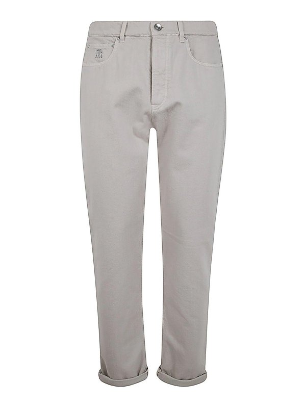 BRUNELLO CUCINELLI: ストレートジーンズ - ストレートジーンズ - 白