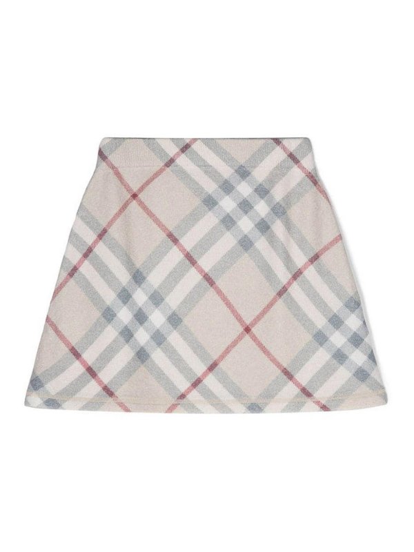 BURBERRY: Jupes midi et au genou - Jupe Midi - Blanc