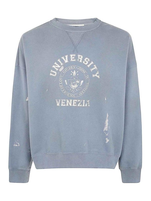 GOLDEN GOOSE: スウェット＆セーター - スウェットシャツ/セーター - ブルー