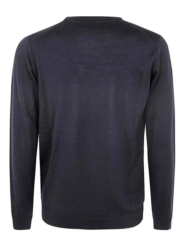 NUUR: Strickpullover mit Rundhalsausschnitt online - Rundhalspullover - Blau