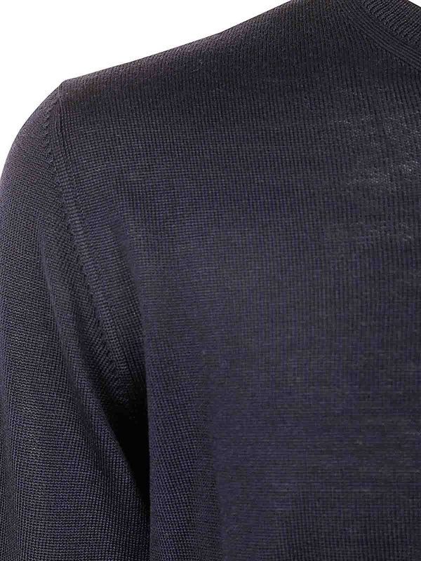 The Best Shops NUUR: Strickpullover mit Rundhalsausschnitt - Rundhalspullover - Blau