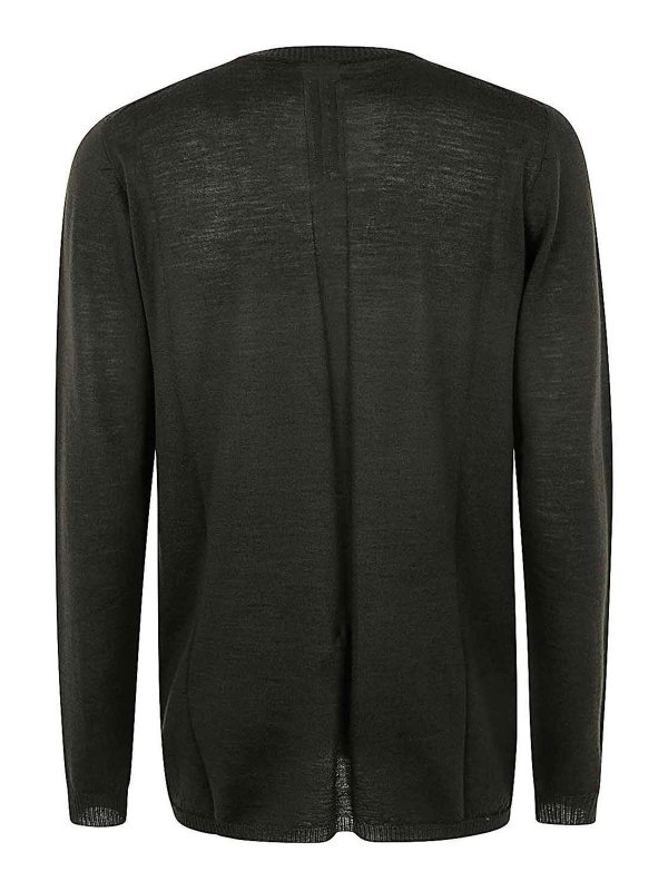 RICK OWENS: Strickpullover mit Rundhalsausschnitt online - Rundhalspullover - Grün