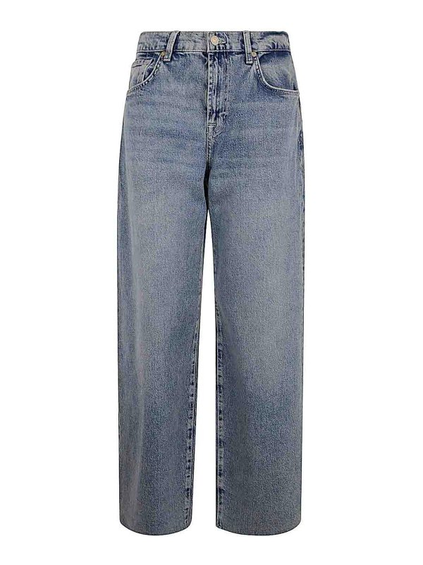 7 FOR ALL MANKIND: ストレートジーンズ - ストレートジーンズ - ブルー