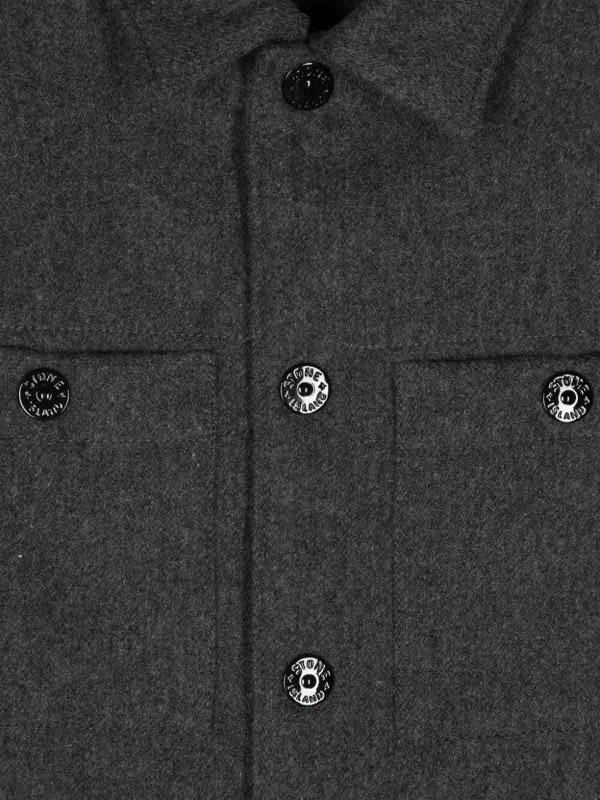 Stone Island Junior: camicie online - Sovracamicia in lana