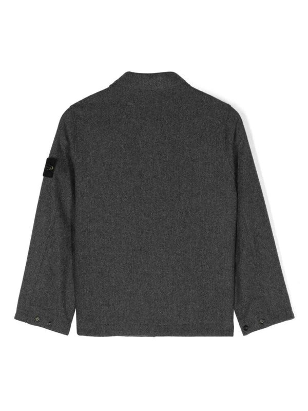 The Best Shops Stone Island Junior: camicie - Sovracamicia in lana