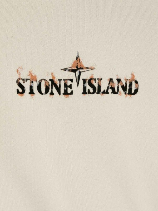 Stone Island Junior: Sweatshirts & Pulls online - Sweat-Shirts - Blanc