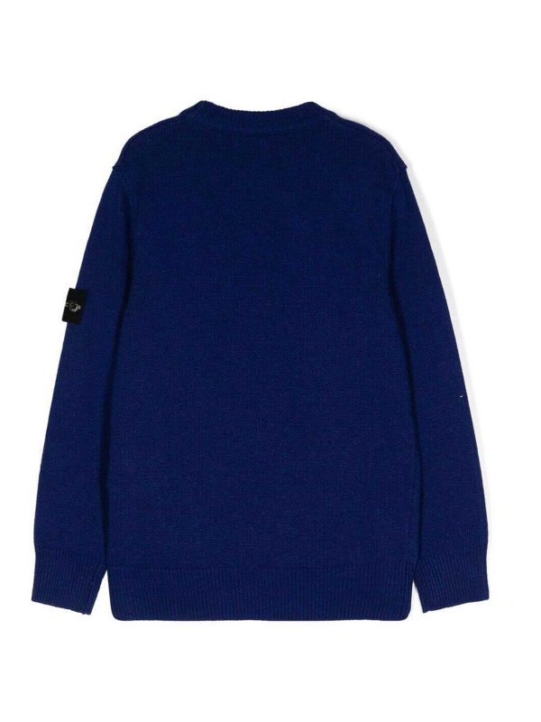 The Best Shops Stone Island Junior: Pull col rond - Pull Col Rond - Bleu