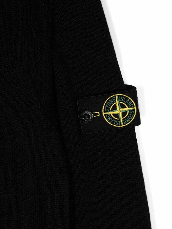 The Best Shops Stone Island Junior: Pull col rond - Pull Col Rond - Noir