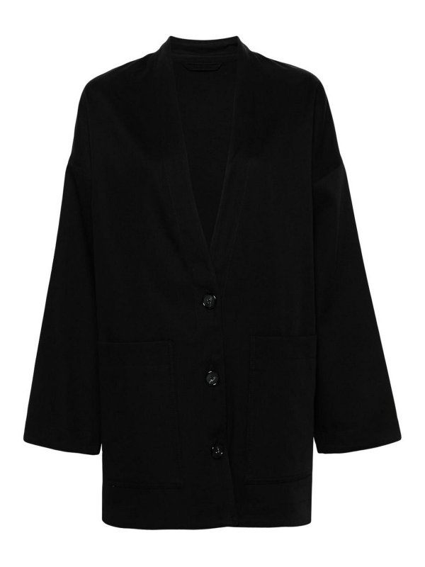 TOTEME: cardigans - Oversized Cotton Cardigan