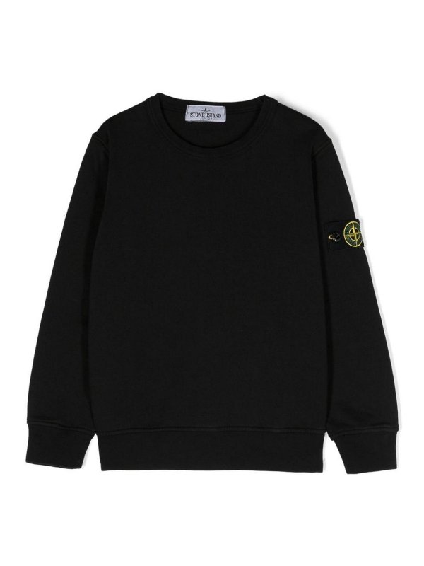 Stone Island Junior: スウェット＆セーター - スウェットシャツ/セーター - 黒