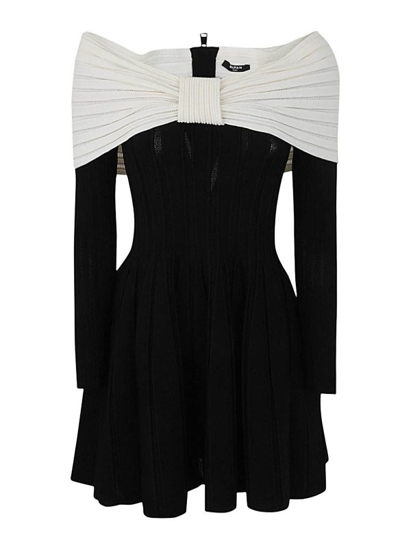 Balmain: abiti corti online - Vestito  svasato corto