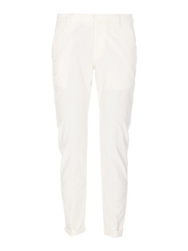 DONDUP: Pantalones casual - Pantalón Casual - Blanco
