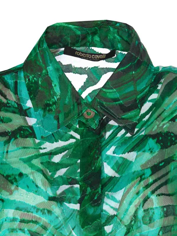 シャツ - 緑 shop online: ROBERTO CAVALLI