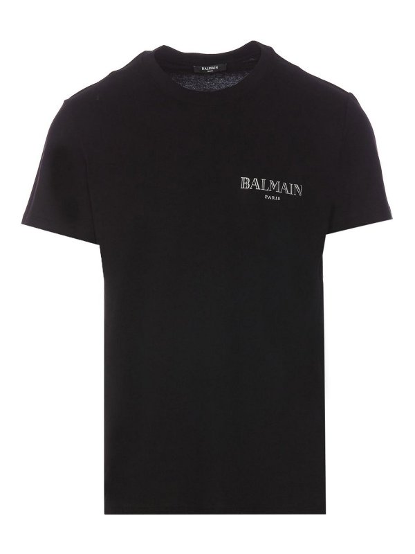 Balmain: T-shirts - T-Shirt - Noir