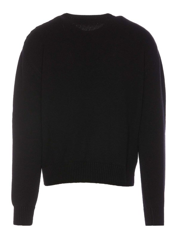 DSQUARED2: Strickpullover mit Rundhalsausschnitt online - Rundhalspullover - Schwarz