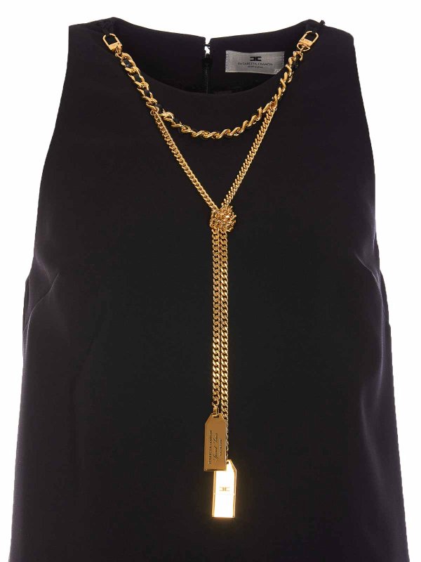 ショートドレス - 黒 shop online: ELISABETTA FRANCHI