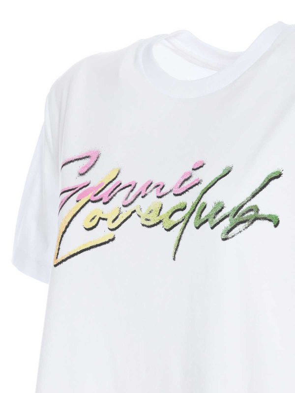 The Best Shops GANNI: t-shirts - Basic Jersey Multi Love Relaxed T-Shirt