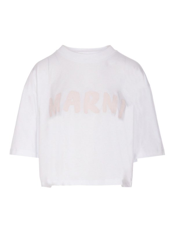 Marni: T-shirts - T-Shirt - Weiß