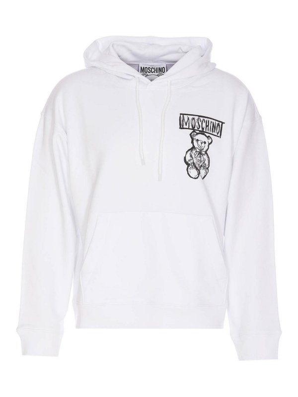 MOSCHINO: Sweatshirts und Pullover - Sweatshirt - Weiß