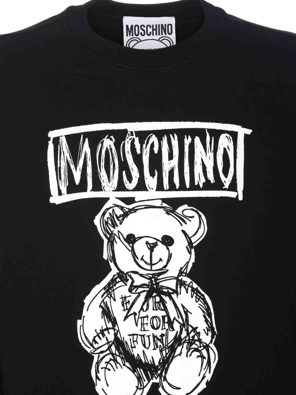 クルーネック - 黒 shop online: MOSCHINO